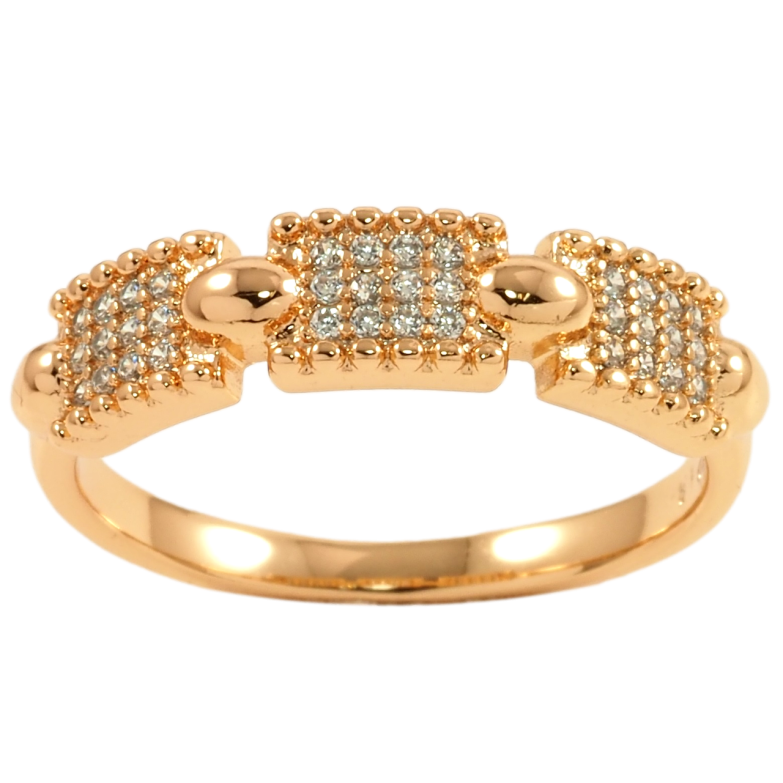 Кольцо Xuping Позолота 18K Инкрустация цирконием фото №5