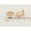 Серьги Xuping Позолота 18K колечки Узор с цирконием фото №2 Серьги Xuping Позолота 18K колечки Узор с цирконием фото №2