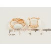 Серьги Xuping Позолота 18K колечки Узор белой эмалью фото №2 Серьги Xuping Позолота 18K колечки Узор белой эмалью фото №2