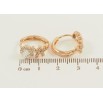 Серьги Xuping Позолота 18K колечки Инкрустация цирконием фото №2 Серьги Xuping Позолота 18K колечки Инкрустация цирконием фото №2