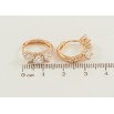 Серьги Xuping Позолота 18K колечки Три кристалла фото №2 Серьги Xuping Позолота 18K колечки Три кристалла фото №2