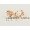 Серьги Xuping Позолота 18K колечки Кристальные цветочки фото №2 Серьги Xuping Позолота 18K колечки Кристальные цветочки фото №2