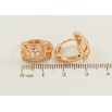Серьги Xuping Позолота 18K колечки Узор цепочка с дорожкой циркония фото №2 Серьги Xuping Позолота 18K колечки Узор цепочка с дорожкой циркония фото №2