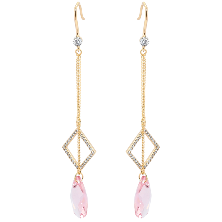 Серьги Xuping цвет 18K с кристаллами Swarovski французский замок Подвески с кристаллом Rose фото №12 Серьги Xuping цвет 18K с кристаллами Swarovski французский замок Подвески с кристаллом Rose фото №12