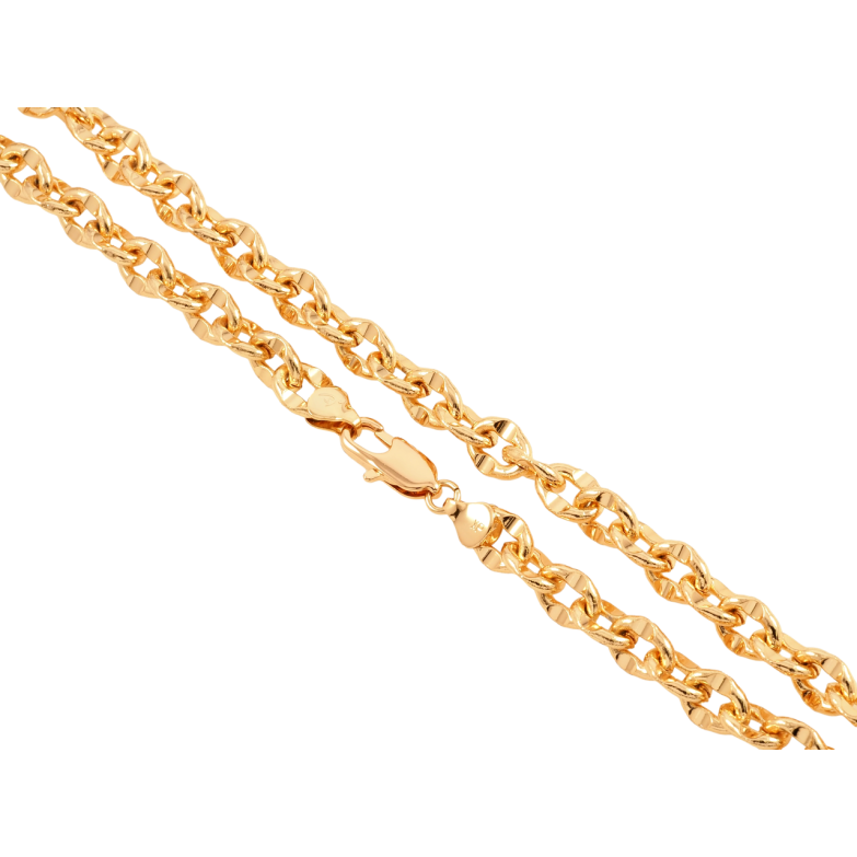 Цепочка Xuping Позолота 18K Плетение Якорное длина 49см х 8мм фото №15