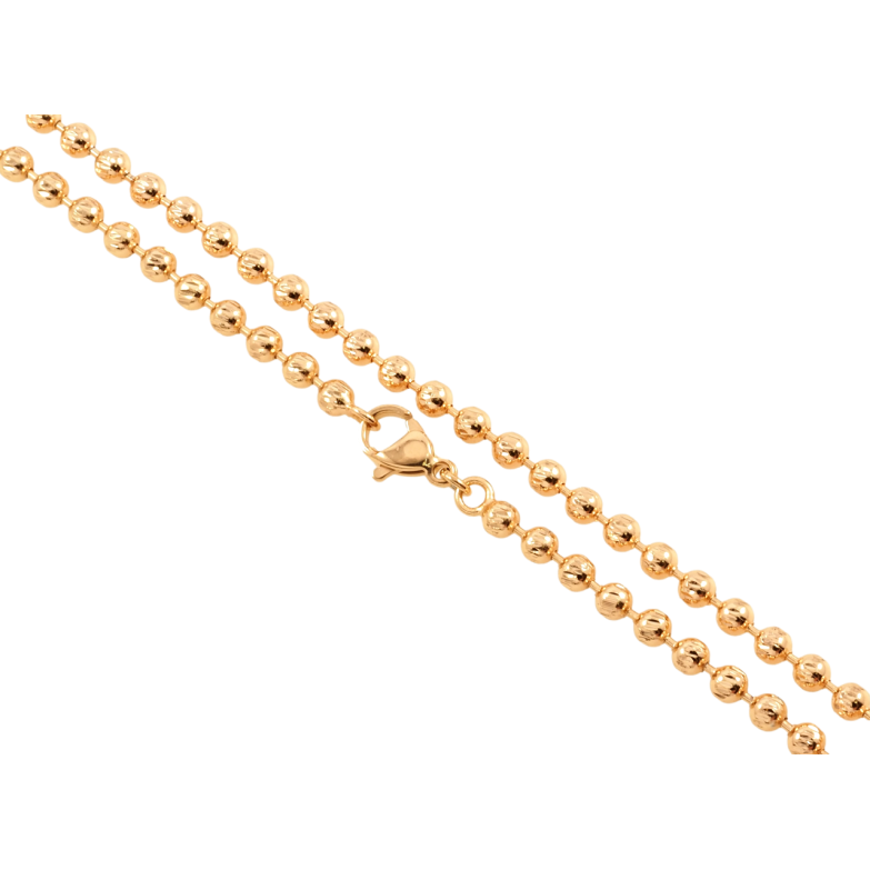 Ланцюжок Xuping Позолота 18K Плетіння Перлина довжина 44см х 3мм фото №2 Ланцюжок Xuping Позолота 18K Плетіння Перлина довжина 44см х 3мм фото №2