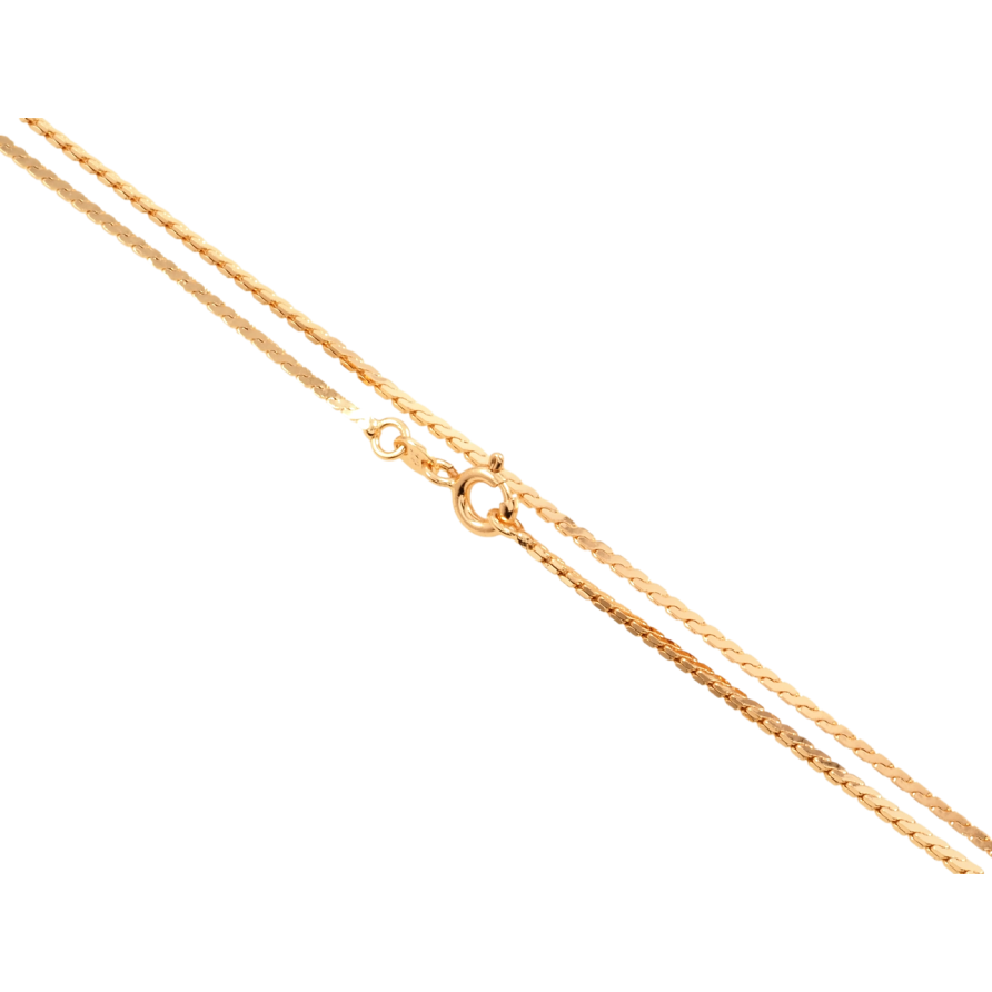 Ланцюжок Xuping Позолота 18K Плетіння Серпантин перекручений довжина 45см х 1мм фото №1 Ланцюжок Xuping Позолота 18K Плетіння Серпантин перекручений довжина 45см х 1мм фото №1