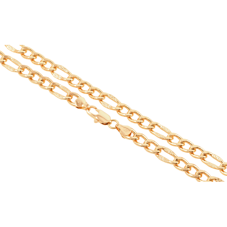 Ланцюжок Xuping Позолота 18K Плетіння Фігаро з візерунком довжина 49см х 6-7мм фото №12