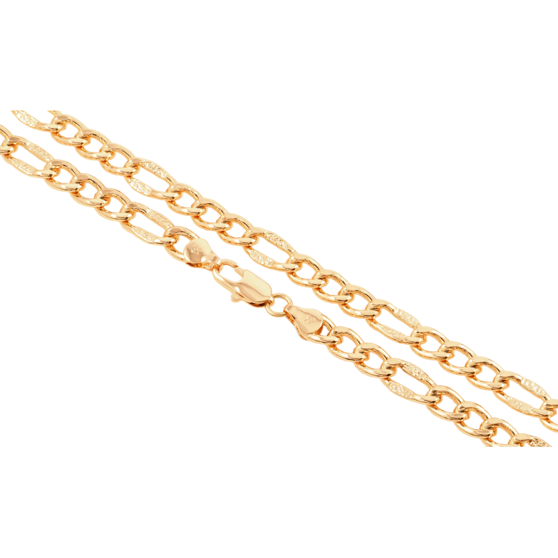 Ланцюжок Xuping Позолота 18K Плетіння Фігаро з візерунком довжина 49см х 6-7мм фото №14 Ланцюжок Xuping Позолота 18K Плетіння Фігаро з візерунком довжина 49см х 6-7мм фото №14