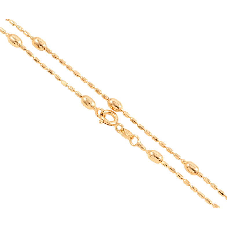 Ланцюжок Xuping Позолота 18K Плетіння Перлина з намистинами довжина 45см х 1мм фото №20