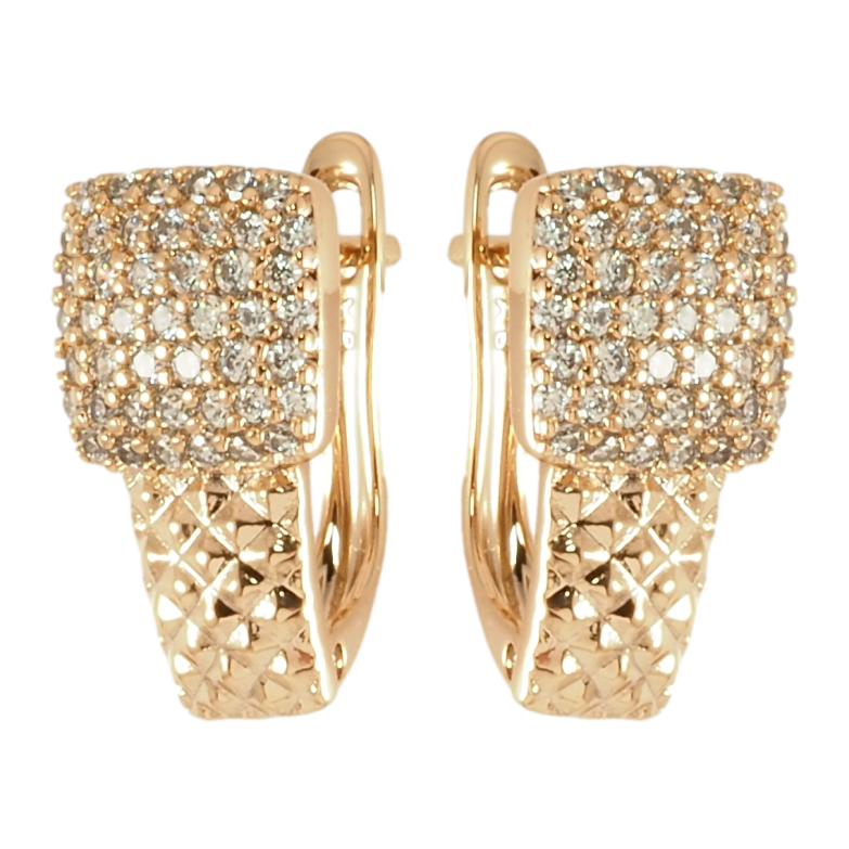 Серьги Xuping Позолота 18K английский замок Инкрустация цирконием фото №2
