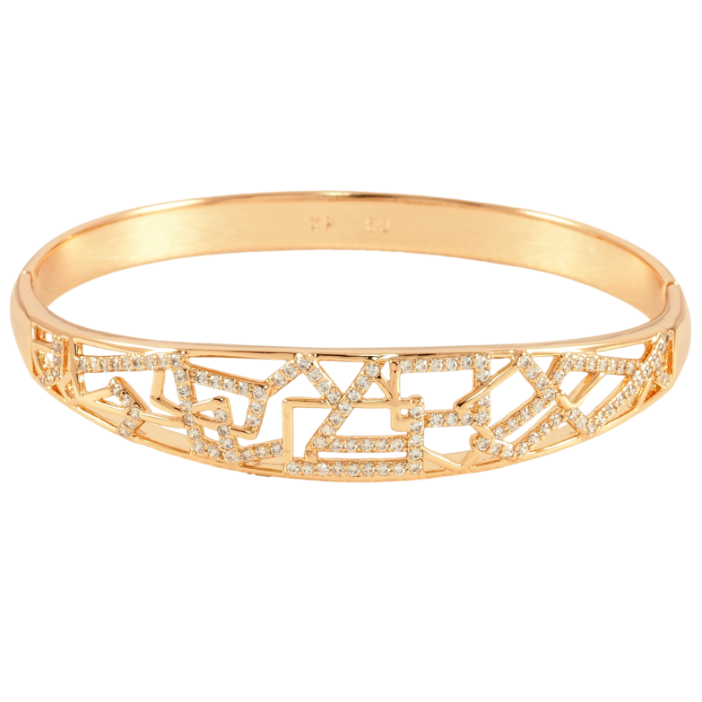 Браслет Xuping Позолота 18K Декоративный узор с цирконием ø 6см фото №10