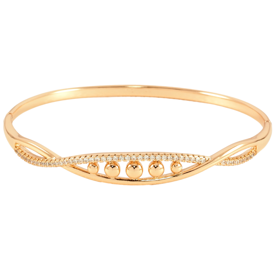 Браслет Xuping Позолота 18K Декоративный узор с цирконием ø 6см фото №1 Браслет Xuping Позолота 18K Декоративный узор с цирконием ø 6см фото №1