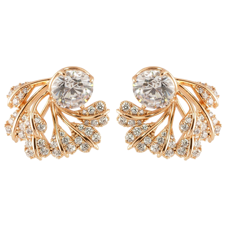 Серьги Xuping Позолота 18K пусеты Декоративный узор с цирконием фото №3 Серьги Xuping Позолота 18K пусеты Декоративный узор с цирконием фото №3