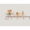 Серьги Xuping Позолота 18K пусеты Балерины с голубой эмалью фото №2 Серьги Xuping Позолота 18K пусеты Балерины с голубой эмалью фото №2