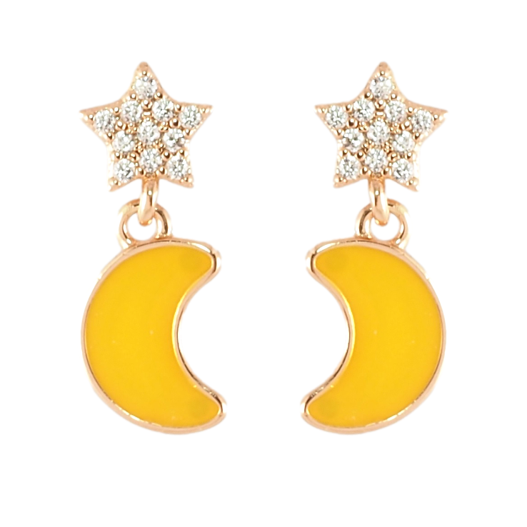 Серьги Xuping Позолота 18K пусеты Звезда с полумесяцем фото №3 Серьги Xuping Позолота 18K пусеты Звезда с полумесяцем фото №3