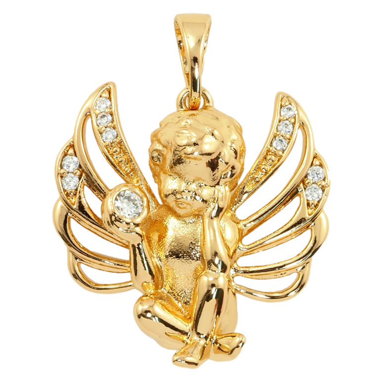 Кулон Xuping Позолота 18K Янголятко для ланцюжка до 5мм фото №1 Кулон Xuping Позолота 18K Янголятко для ланцюжка до 5мм фото №1