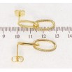 Сережки Xuping JEAN GOUJON Позолота 14K пусети Овальні підвіски фото №2