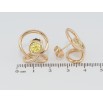 Серьги Xuping JEAN GOUJON Позолота 18К пусеты Закрученный узор с желтыми фианитами фото №2 Серьги Xuping JEAN GOUJON Позолота 18К пусеты Закрученный узор с желтыми фианитами фото №2