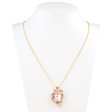 Кулон Xuping 18K з кристалами Swarovski на ланцюжку Кристал Light Rose у фігурному обрамленні дл.46см х1мм фото №2 Кулон Xuping 18K з кристалами Swarovski на ланцюжку Кристал Light Rose у фігурному обрамленні дл.46см х1мм фото №2