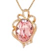 Кулон Xuping 18K з кристалами Swarovski на ланцюжку Кристал Light Rose у фігурному обрамленні дл.46см х1мм фото №3 Кулон Xuping 18K з кристалами Swarovski на ланцюжку Кристал Light Rose у фігурному обрамленні дл.46см х1мм фото №3