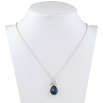Кулон Xuping колір Родій з кристалами Swarovski на ланцюжку Бант і Кристал Крапля Колір Montana довжина 40-45см фото №2 Кулон Xuping колір Родій з кристалами Swarovski на ланцюжку Бант і Кристал Крапля Колір Montana довжина 40-45см фото №2
