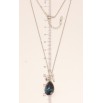Кулон Xuping колір Родій з кристалами Swarovski на ланцюжку Бант і Кристал Крапля Колір Montana довжина 40-45см фото №4 Кулон Xuping колір Родій з кристалами Swarovski на ланцюжку Бант і Кристал Крапля Колір Montana довжина 40-45см фото №4