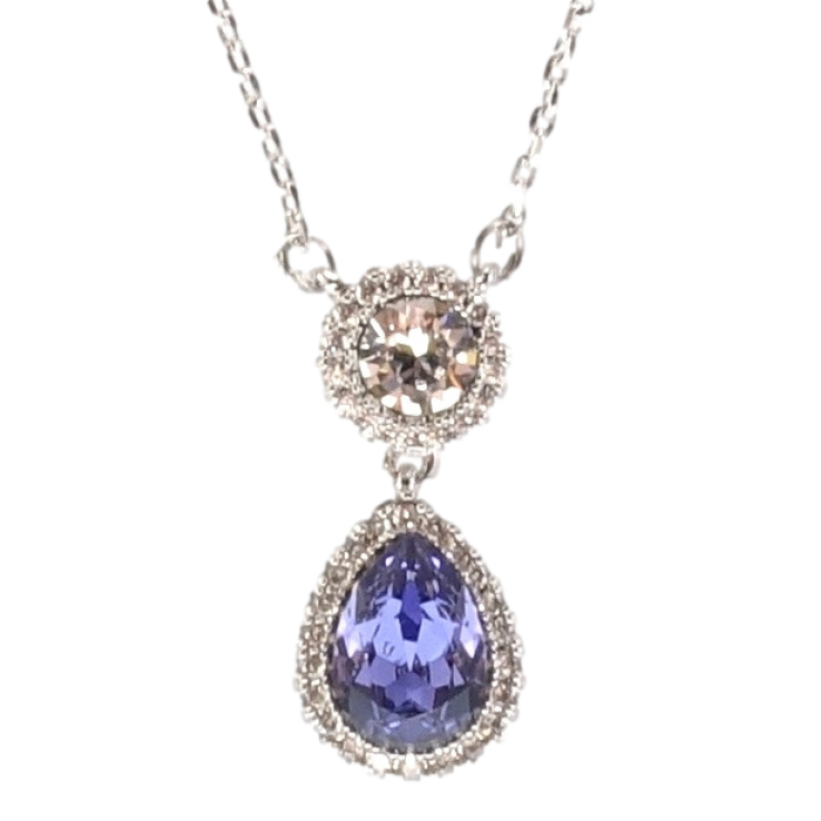 Кулон Xuping колір Родій з кристалами Swarovski на ланцюжку Кристали Коло і Темно-Бузкова Крапля довжина 43-48см фото №18 Кулон Xuping колір Родій з кристалами Swarovski на ланцюжку Кристали Коло і Темно-Бузкова Крапля довжина 43-48см фото №18