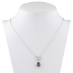 Кулон Xuping колір Родій з кристалами Swarovski на ланцюжку Кристали Коло і Темно-Бузкова Крапля довжина 43-48см фото №2