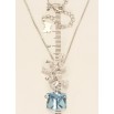 Кулон Xuping цвет Родий с кр-ми Swarovski на цепочке Цветочная феерия с кристальным кубом длина 39-44см фото №3