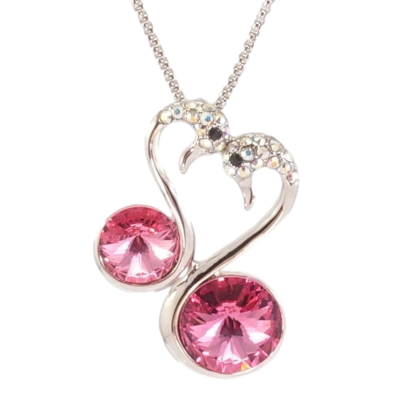 Кулон Xuping колір Родій з кр-ми Swarovski на ланцюжку Лебеді з кристалами довжина 40-45см х 1мм фото №2 Кулон Xuping колір Родій з кр-ми Swarovski на ланцюжку Лебеді з кристалами довжина 40-45см х 1мм фото №2