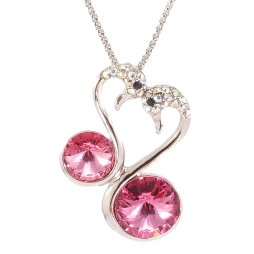 Кулон Xuping колір Родій з кр-ми Swarovski на ланцюжку Лебеді з кристалами довжина 40-45см х 1мм фото №1 Кулон Xuping колір Родій з кр-ми Swarovski на ланцюжку Лебеді з кристалами довжина 40-45см х 1мм фото №1