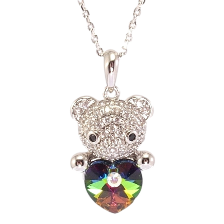 Кулон Xuping колір Родій з кр-ми Swarovski на ланцюжку Мишка з серцем Vitrail Medium дл. 39-44см х 1мм фото №20 Кулон Xuping колір Родій з кр-ми Swarovski на ланцюжку Мишка з серцем Vitrail Medium дл. 39-44см х 1мм фото №20