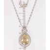 Кулон Xuping колір Родій з кр-ми Swarovski на ланцюжку Кристальна крапля Golden Shadow довжина 45см х 2мм фото №2 Кулон Xuping колір Родій з кр-ми Swarovski на ланцюжку Кристальна крапля Golden Shadow довжина 45см х 2мм фото №2