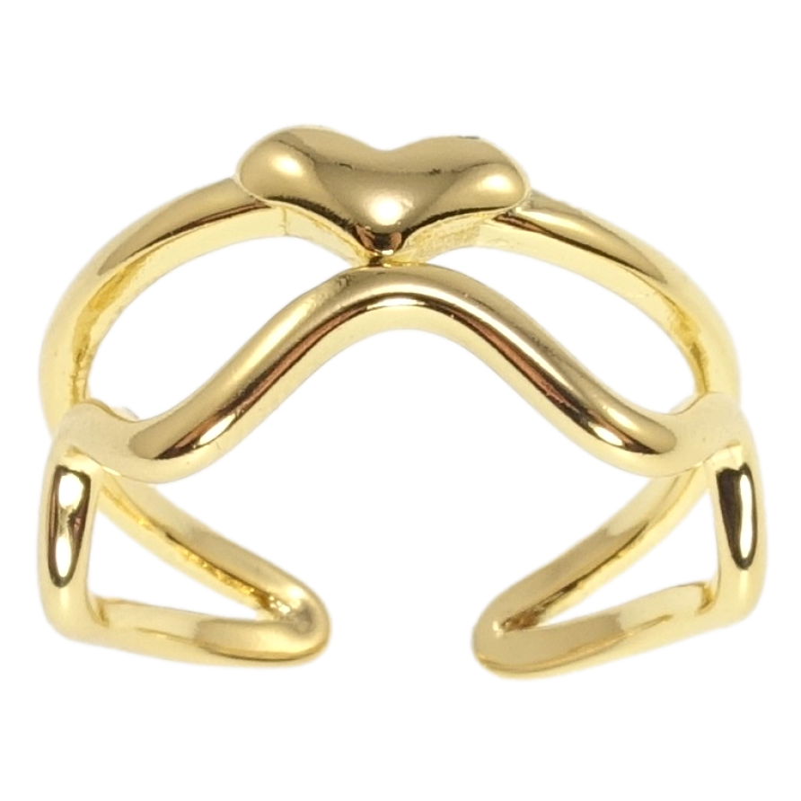 Кольцо Xuping Позолота 14K Сердце фото №1 Кольцо Xuping Позолота 14K Сердце фото №1