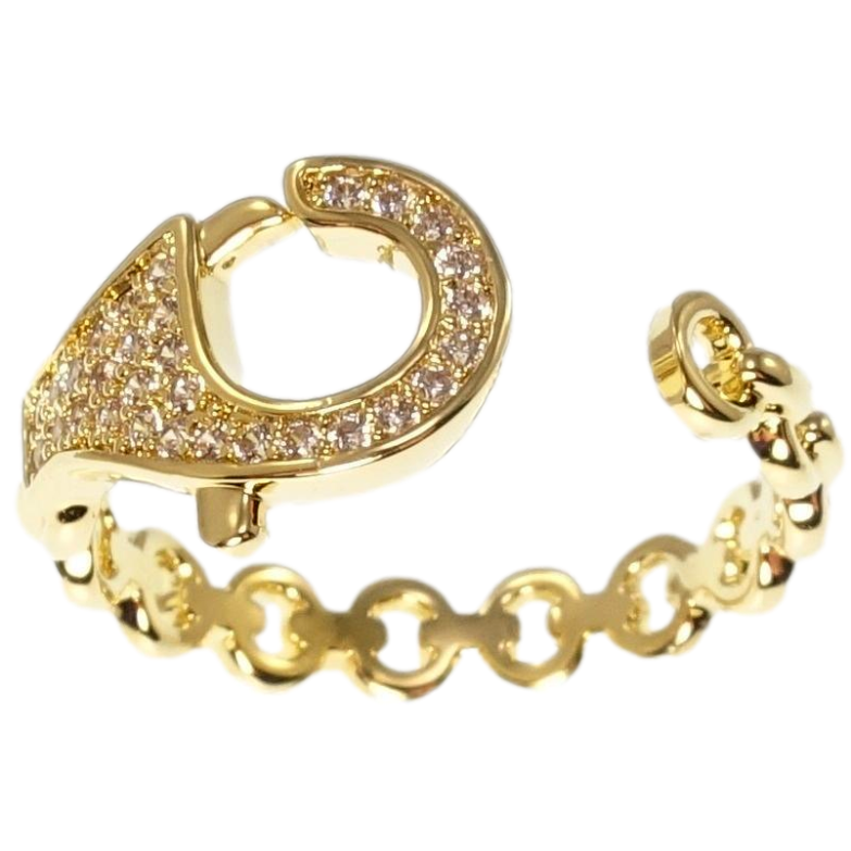 Каблучка Xuping QQMM Позолота 14K Ланцюжок із замком фото №12 Каблучка Xuping QQMM Позолота 14K Ланцюжок із замком фото №12
