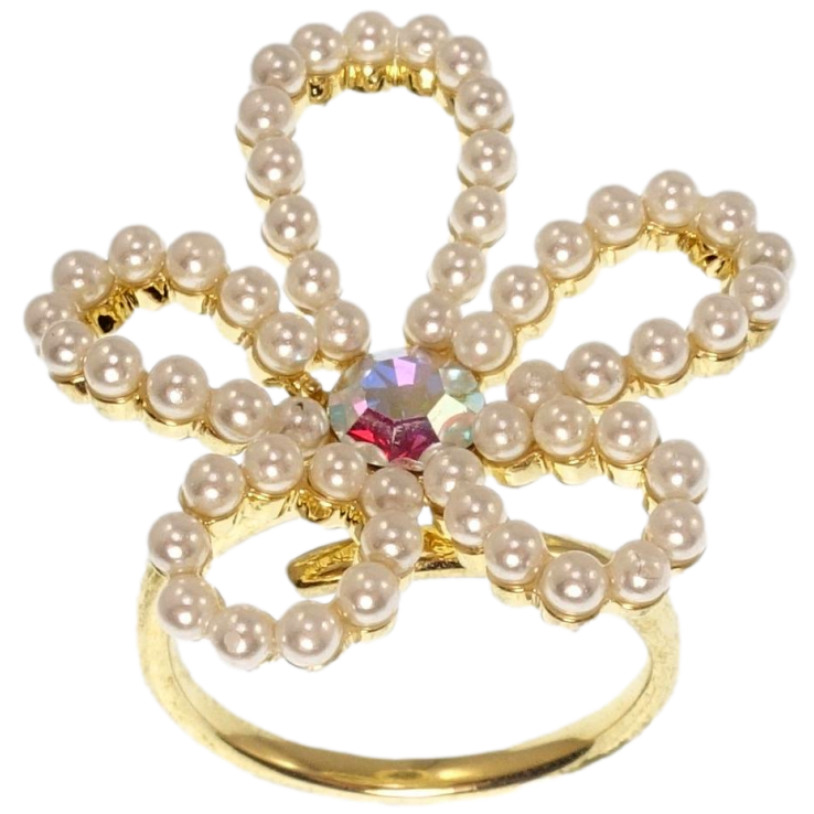 Кольцо Xuping QQMM Позолота 14K Жемчужный цветок фото №6 Кольцо Xuping QQMM Позолота 14K Жемчужный цветок фото №6