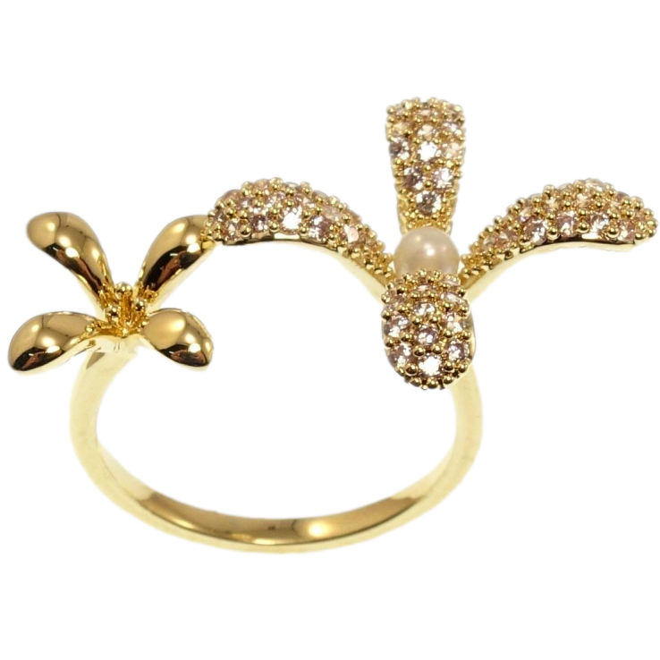 Кольцо Xuping QQMM Позолота 14K Два цветка фото №18 Кольцо Xuping QQMM Позолота 14K Два цветка фото №18