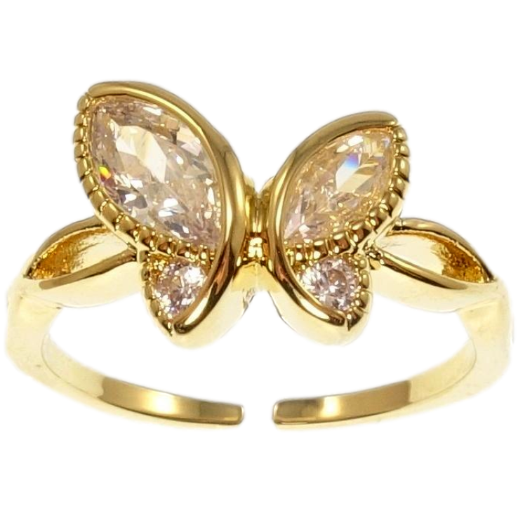 Кольцо Xuping QQMM Позолота 14K Кристальная бабочка фото №13 Кольцо Xuping QQMM Позолота 14K Кристальная бабочка фото №13