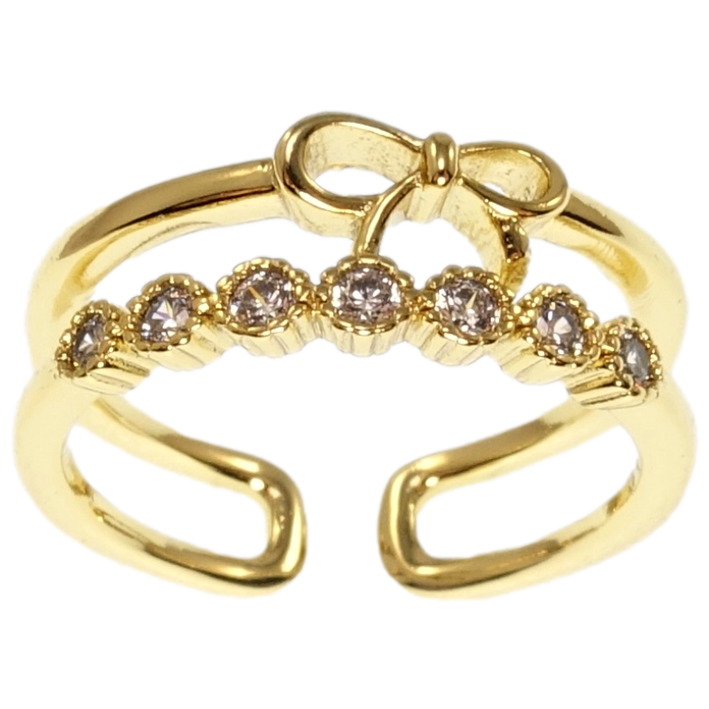 Кольцо Xuping QQMM Позолота 14K Бант фото №1