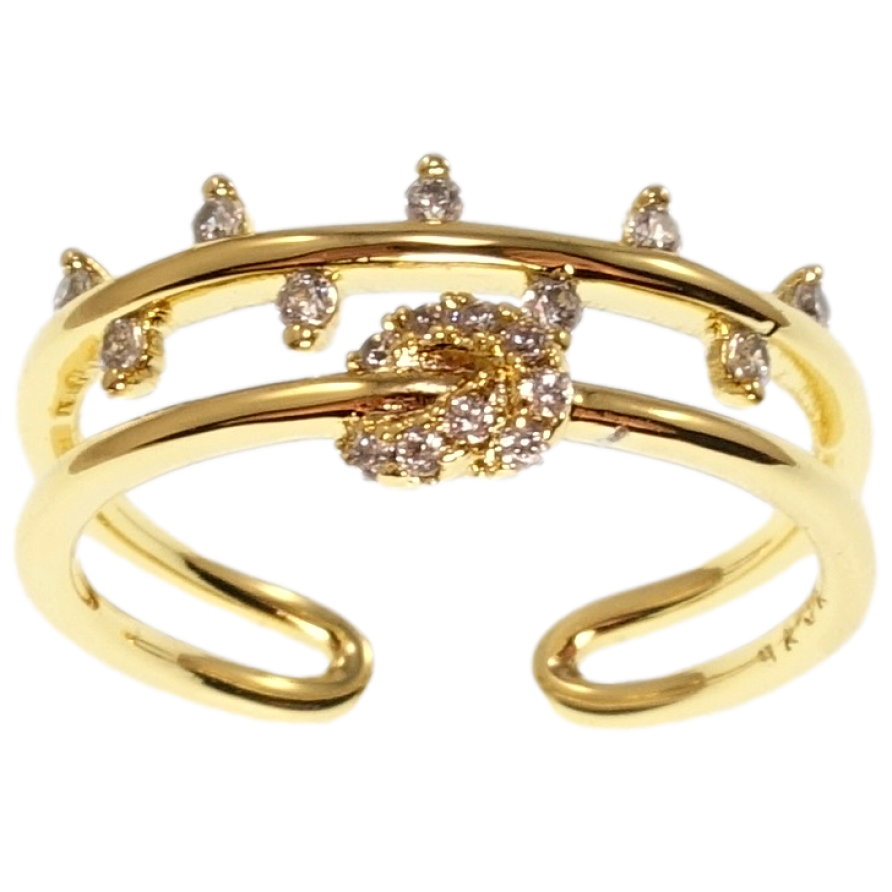 Кольцо Xuping QQMM Позолота 14K Инкрустация цирконий фото №1 Кольцо Xuping QQMM Позолота 14K Инкрустация цирконий фото №1