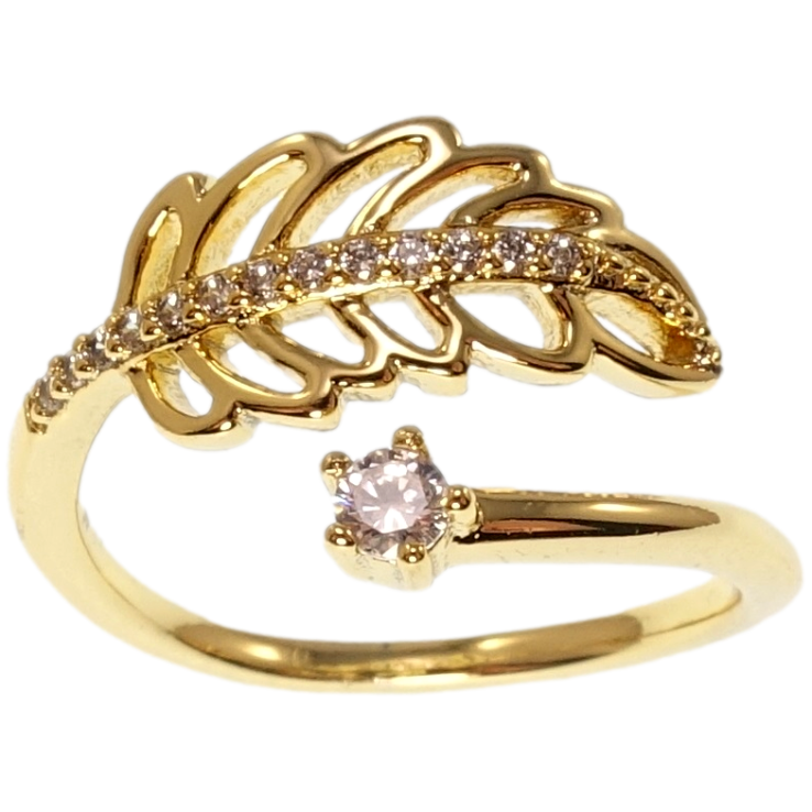 Кольцо Xuping QQMM Позолота 14K Перо фото №5 Кольцо Xuping QQMM Позолота 14K Перо фото №5