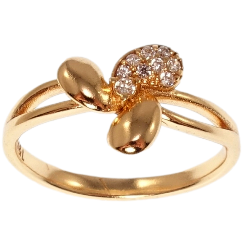 Каблучка Xuping M&L Колір 18K Трьохлистий квіточка фото №4 Каблучка Xuping M&L Колір 18K Трьохлистий квіточка фото №4