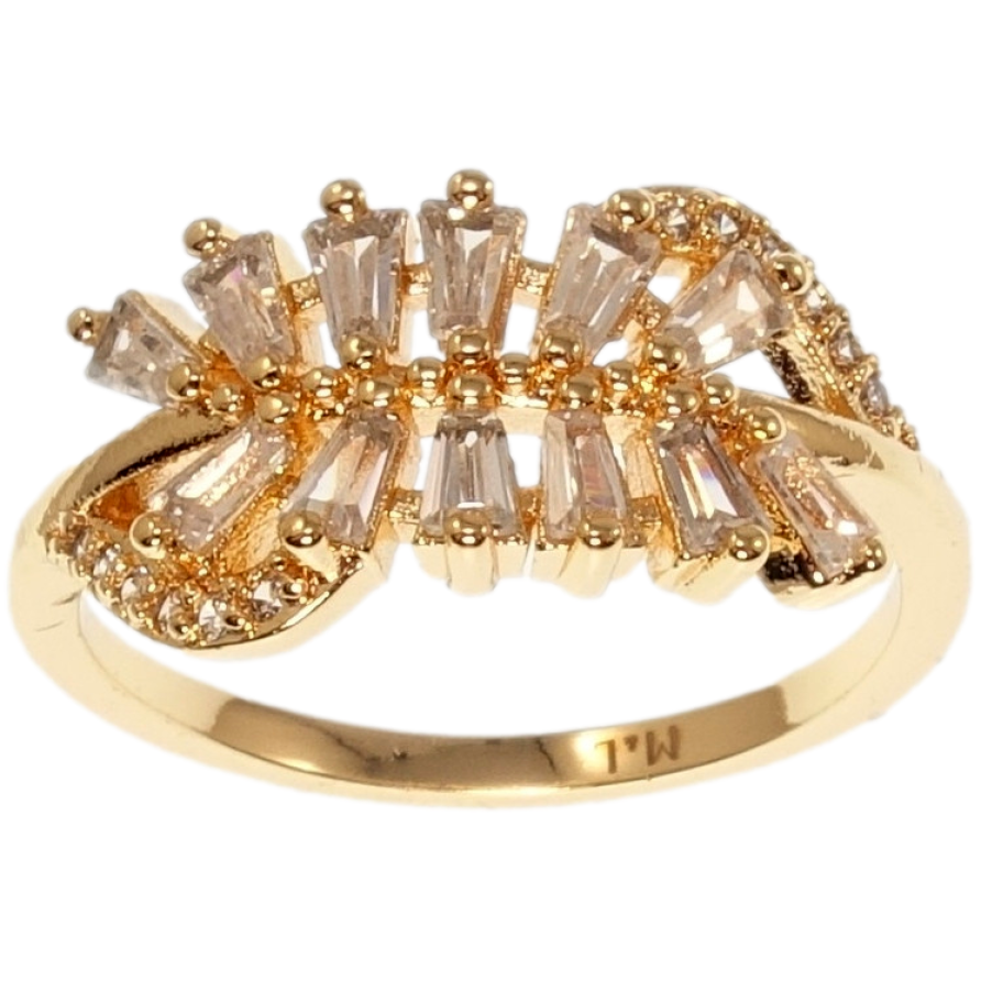 Кольцо Xuping M&L Цвет 18K Кристальная веточка фото №1 Кольцо Xuping M&L Цвет 18K Кристальная веточка фото №1
