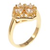 Кольцо Xuping M&L Цвет 18K Резной ромб с цирконием фото №2 Кольцо Xuping M&L Цвет 18K Резной ромб с цирконием фото №2