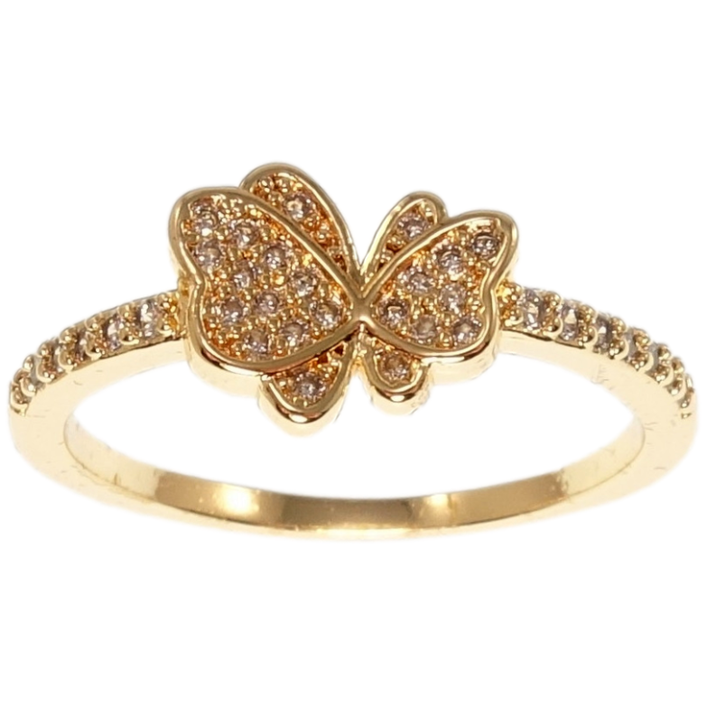 Кольцо Xuping M&L Цвет 18K Бабочка с цирконием фото №3 Кольцо Xuping M&L Цвет 18K Бабочка с цирконием фото №3
