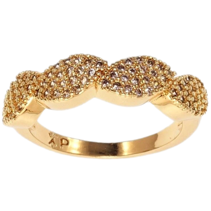 Кольцо Xuping M&L Цвет 18K Волна усеянная цирконием фото №12 Кольцо Xuping M&L Цвет 18K Волна усеянная цирконием фото №12
