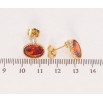 Серьги Xuping QQMM Позолота 18K пусеты Овальные красные кристаллы фото №2