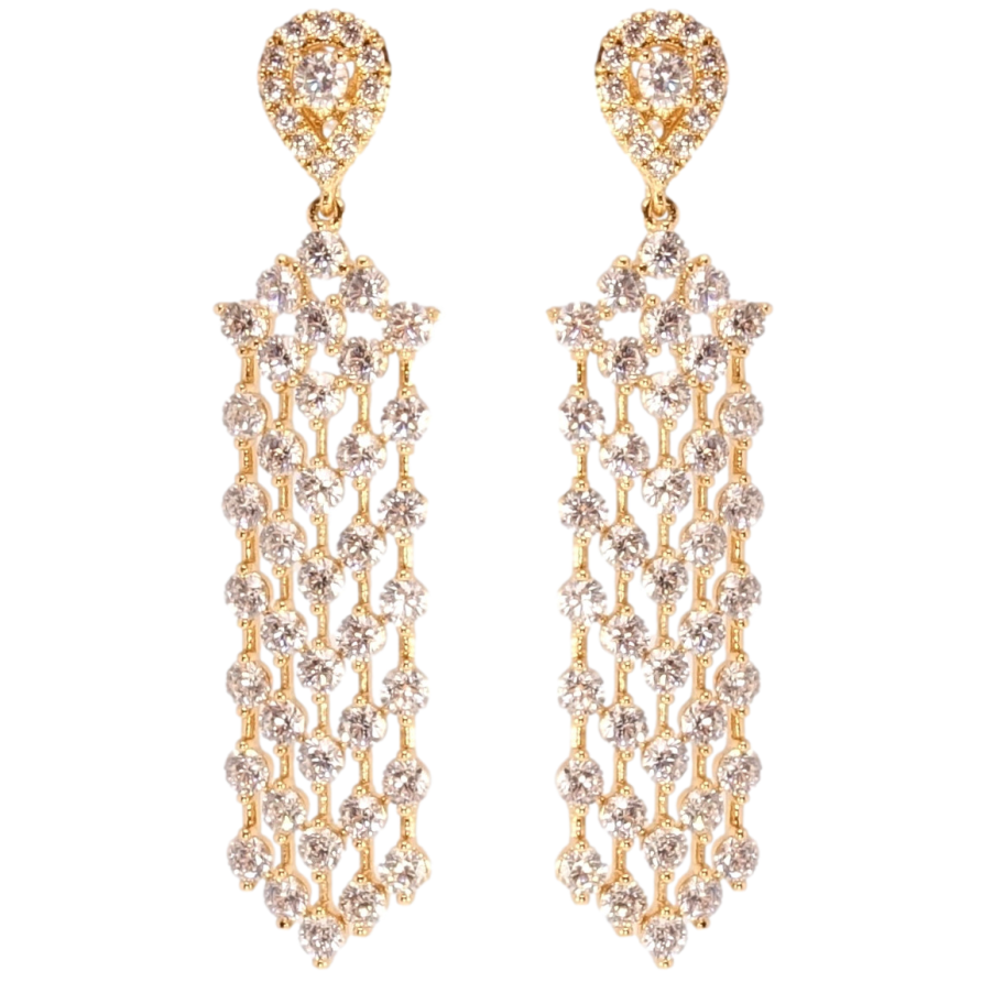 Сережки Xuping QQMM Позолота 18K пусети Кристальна грація фото №1 Сережки Xuping QQMM Позолота 18K пусети Кристальна грація фото №1
