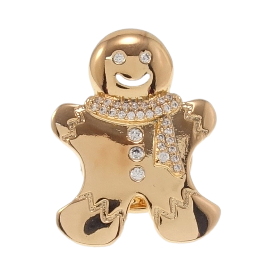 Брошка Xuping QQMM Позолота 18K Пряничний чоловічок фото №1 Брошка Xuping QQMM Позолота 18K Пряничний чоловічок фото №1